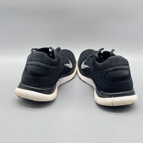 Nike Shoes Womens 7 Black White Free Flyknit 4.0 Minimalist Running Sneakers - Picture 7 of 10
